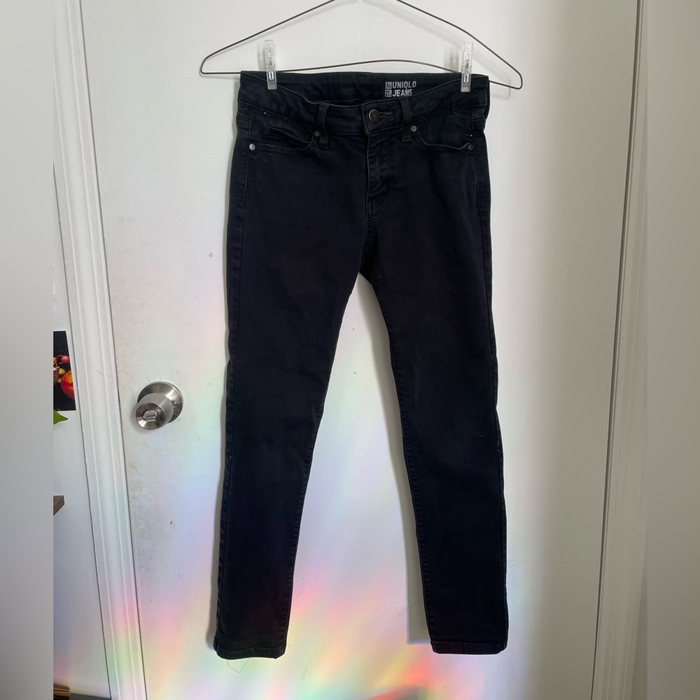 Uniqlo Black Skinny Fit Jeans 26